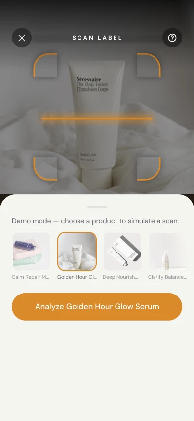 TruWiz Product selected screen