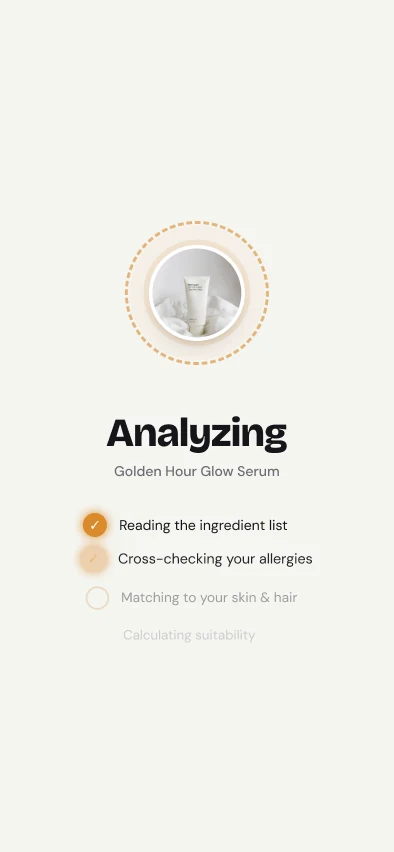 TruWiz Analyzing screen