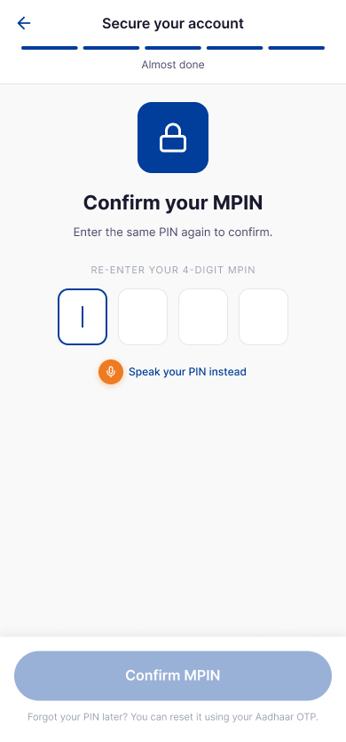ShramID — Confirm MPIN