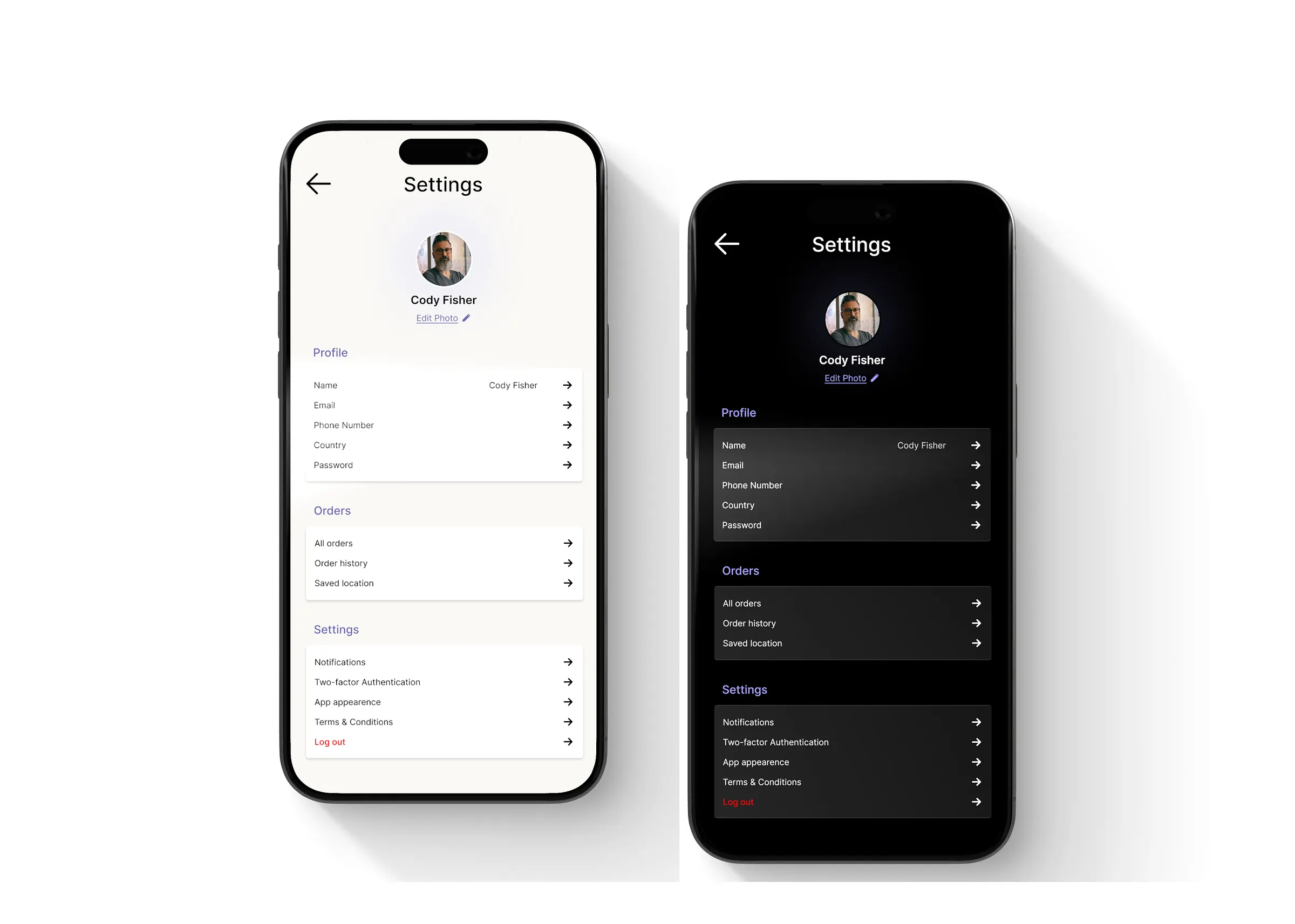 Settings Screens